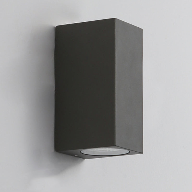 2 Lights Rectangular Wall Lighting Fixtures Modern Style Metal Wall Washer Sconce