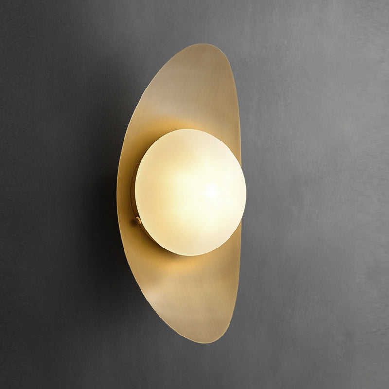 1 Light Globe Wall Lighting Fixtures Modern Style Glass Wall Mounted Lamps