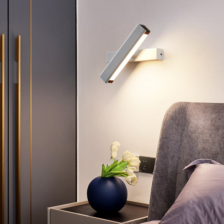 Square Shade Metal Wall Sconce Modern Style Single Light Wall Mount Light