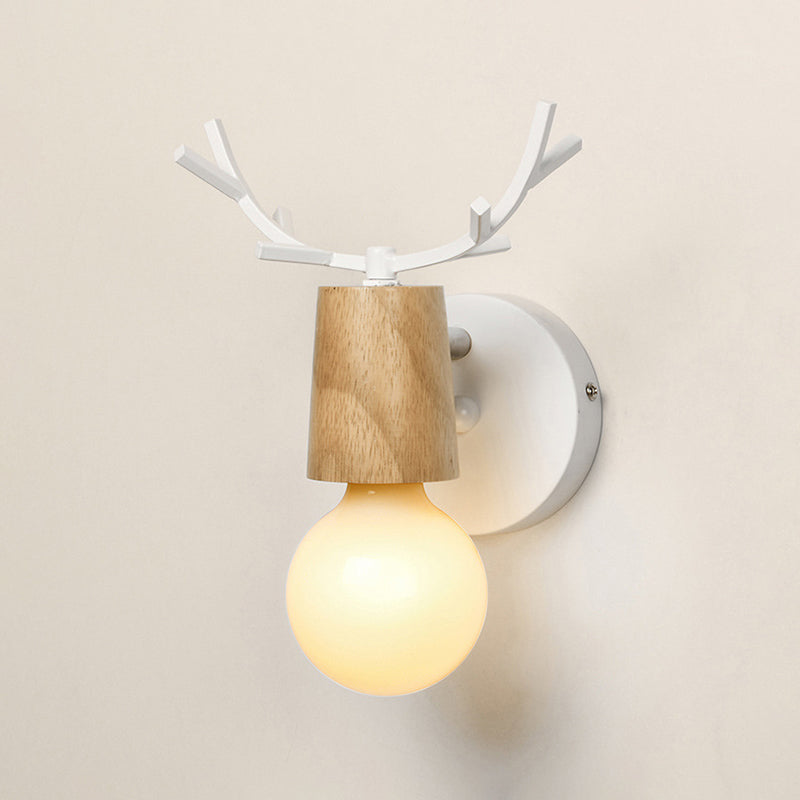 Geometric Wall Lighting Fixtures Modern Style Wood 1 Light Wall Lighting