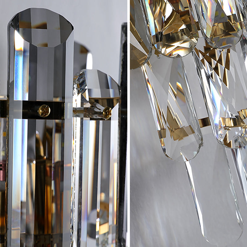 Postmodern Wall Light Geometric Crystal 16" High Wall Sconce for Bedroom