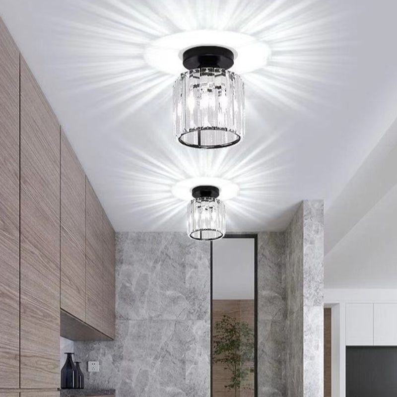 Geometric Ceiling Lamp Nordic Crystal Flush Mount Light Fixture for Bedroom