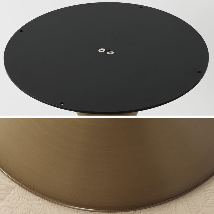 Contemporary Dining Table Round Dining Table in Walnut with Tulip Base