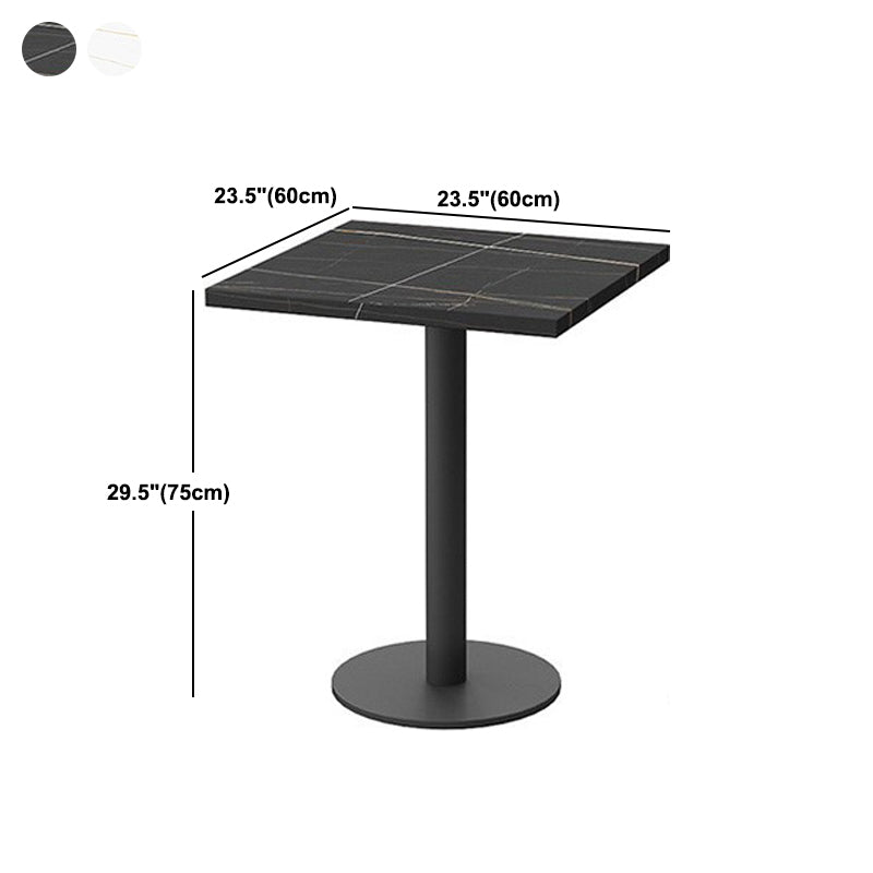 Metal Dining Table Industrial Fixed Dining Room Collection for Home