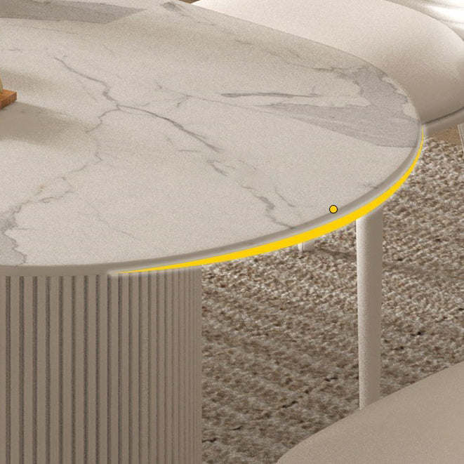 Traditional Luxury Dining Table Oval Dining Table with Double Pedestal