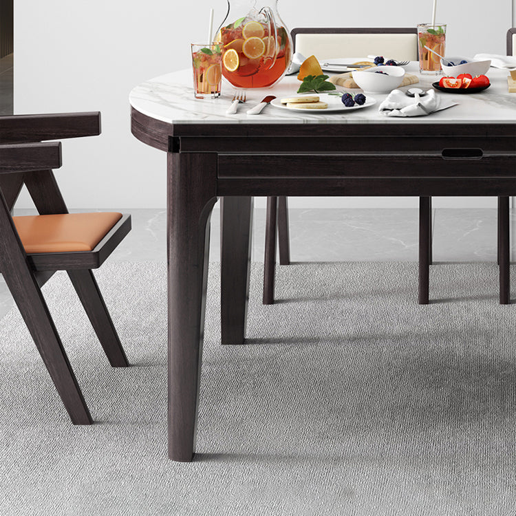 4 Legs Dining Table Sintered Stone Top Table for Home Kitchen Dinner