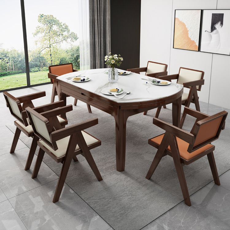 4 Legs Dining Table Sintered Stone Top Table for Home Kitchen Dinner