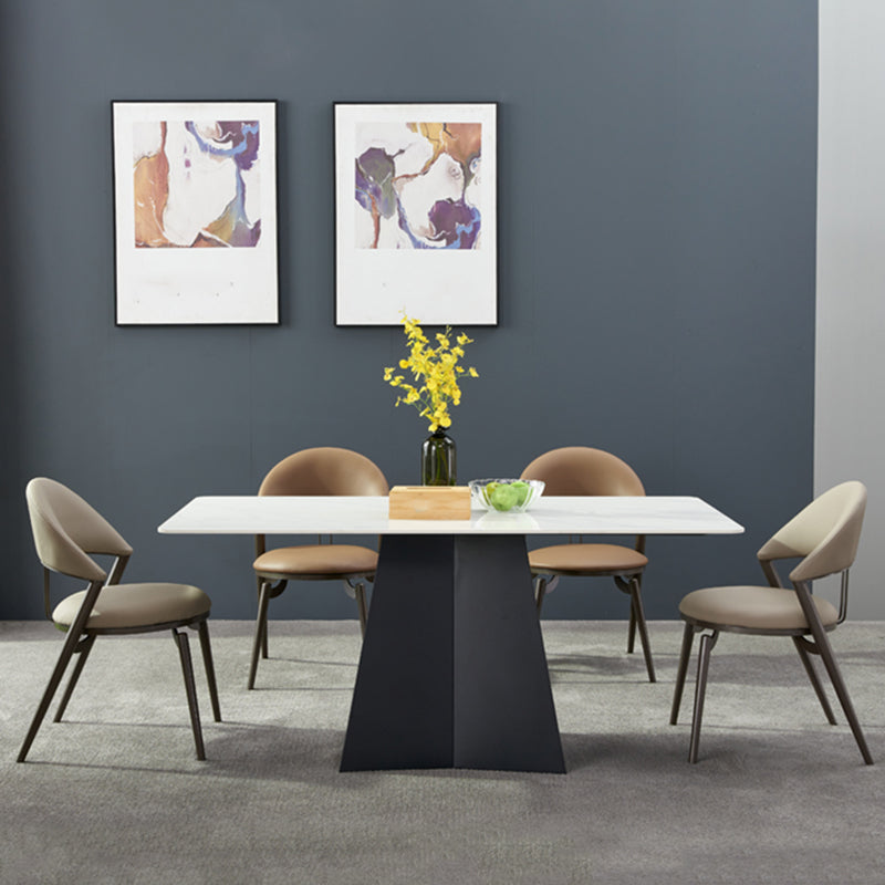 Metal Industrial Dining Chair Matte Finish Open Back Side Chair