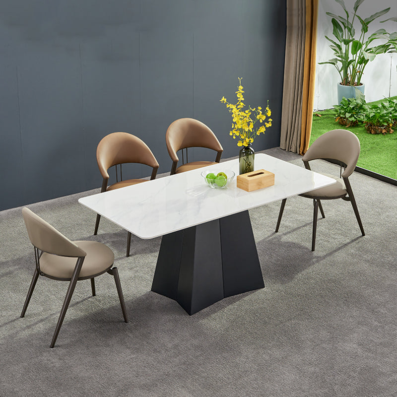 Metal Industrial Dining Chair Matte Finish Open Back Side Chair