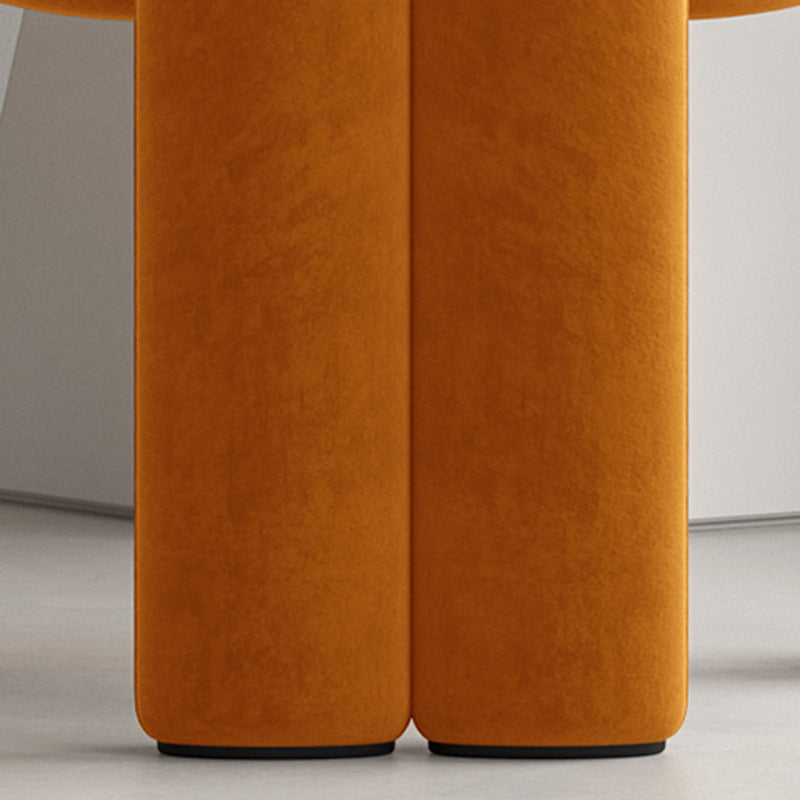 Modern Style Upholstered Dining Chair Open Back Dining Armchair