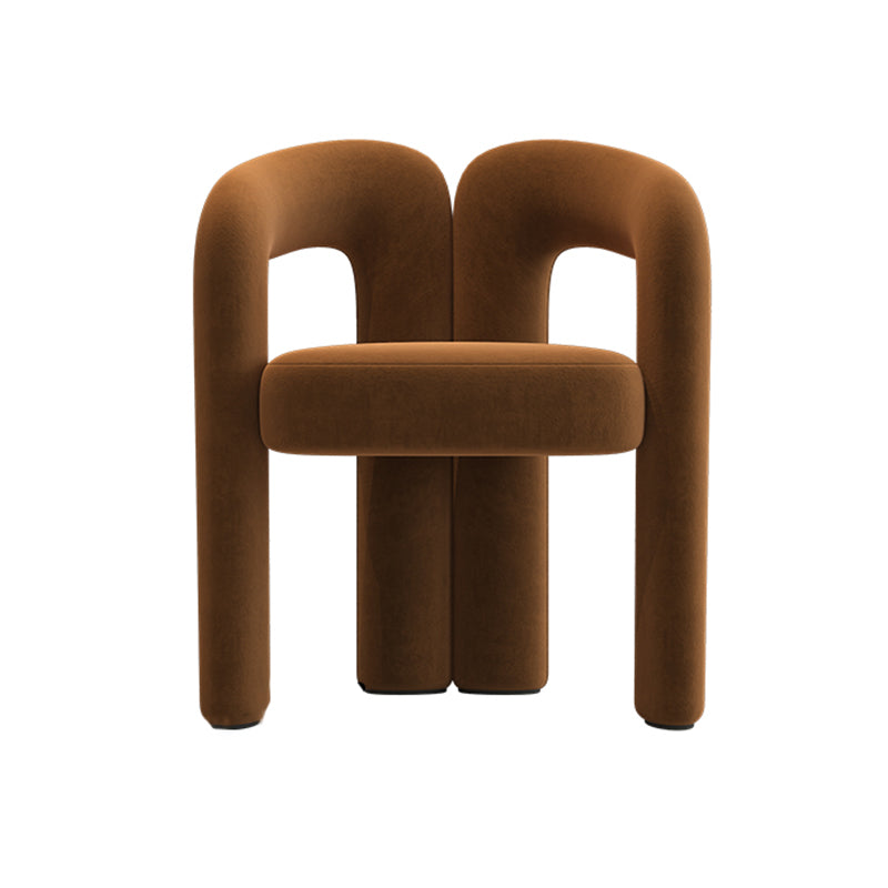 Modern Style Upholstered Dining Chair Open Back Dining Armchair