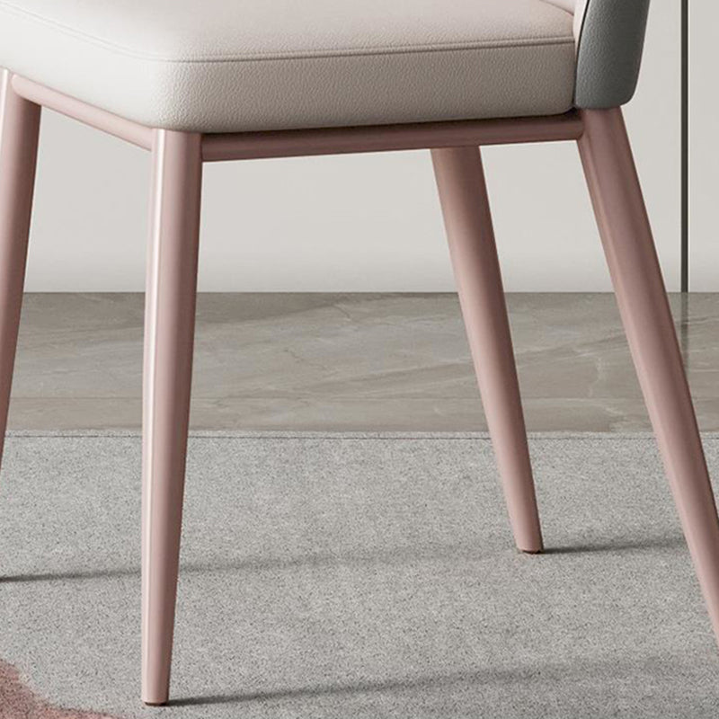 Modern Style PU Leather Chair Wingback Dining Side Chair for Indoor