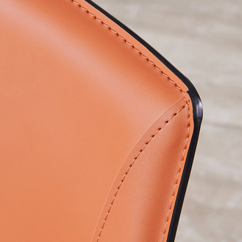 Modern Style Dining Chairs Armless Dining Chairs with Metal Legs for Kitchen