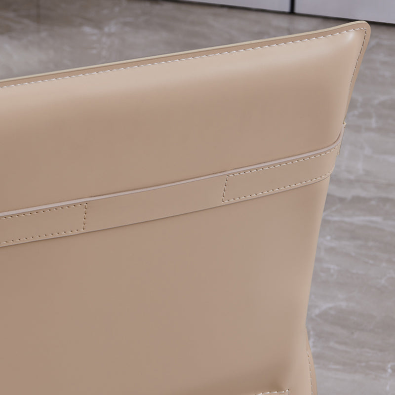 Modern Style Dining Chairs Armless Dining Chair with Metal Legs for Kitchen