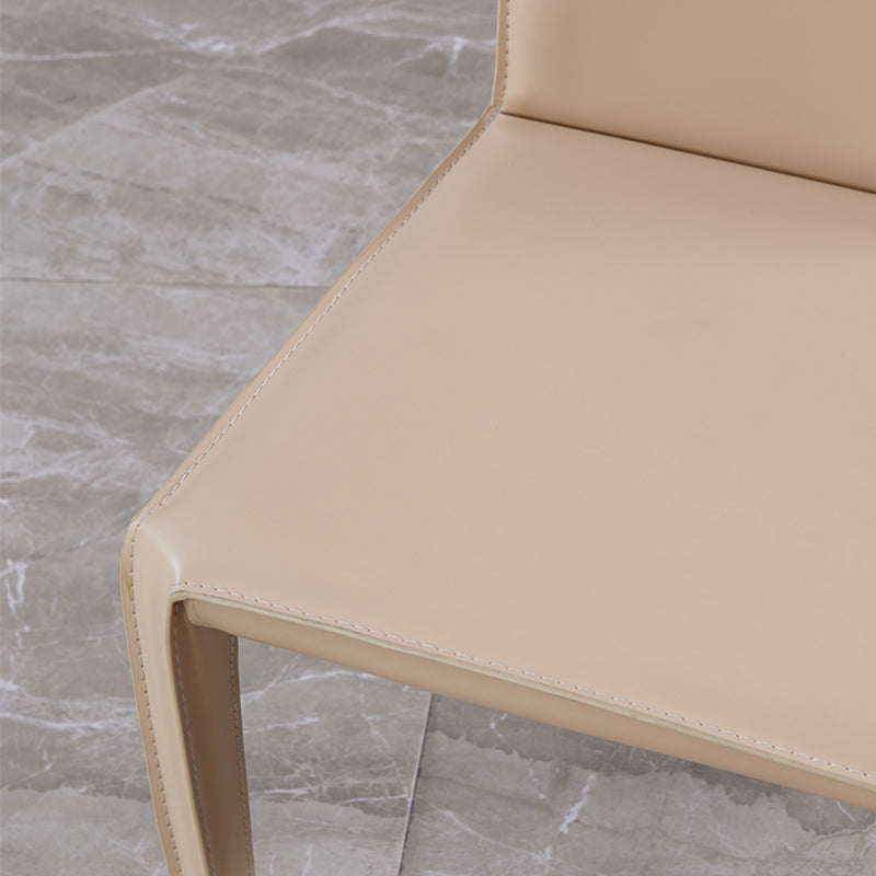 Modern Style Dining Chairs Armless Dining Chair with Metal Legs for Kitchen