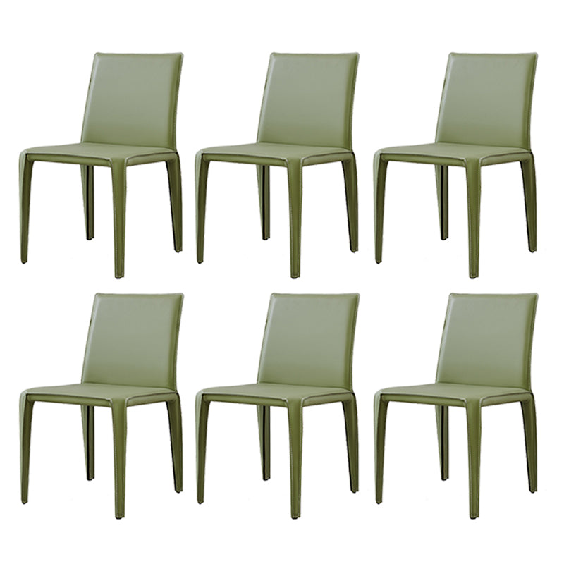 Modern Style Dining Chairs Armless Dining Chair with Metal Legs for Kitchen