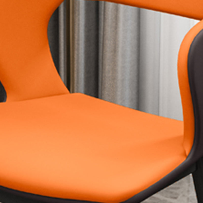 Industrial Style Dining Chair Armless Dining Chair with Metal Legs for Kitchen