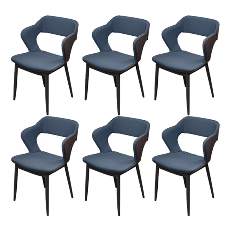 Industrial Style Dining Chair Armless Dining Chair with Metal Legs for Kitchen