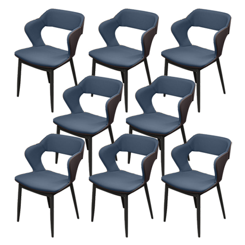 Industrial Style Dining Chair Armless Dining Chair with Metal Legs for Kitchen