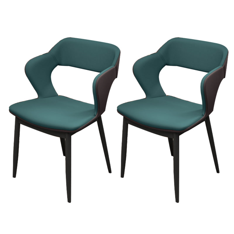 Industrial Style Dining Chair Armless Dining Chair with Metal Legs for Kitchen