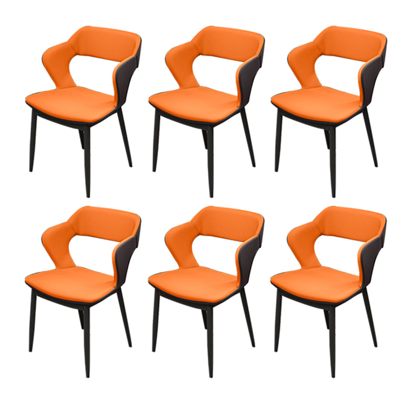 Industrial Style Dining Chair Armless Dining Chair with Metal Legs for Kitchen