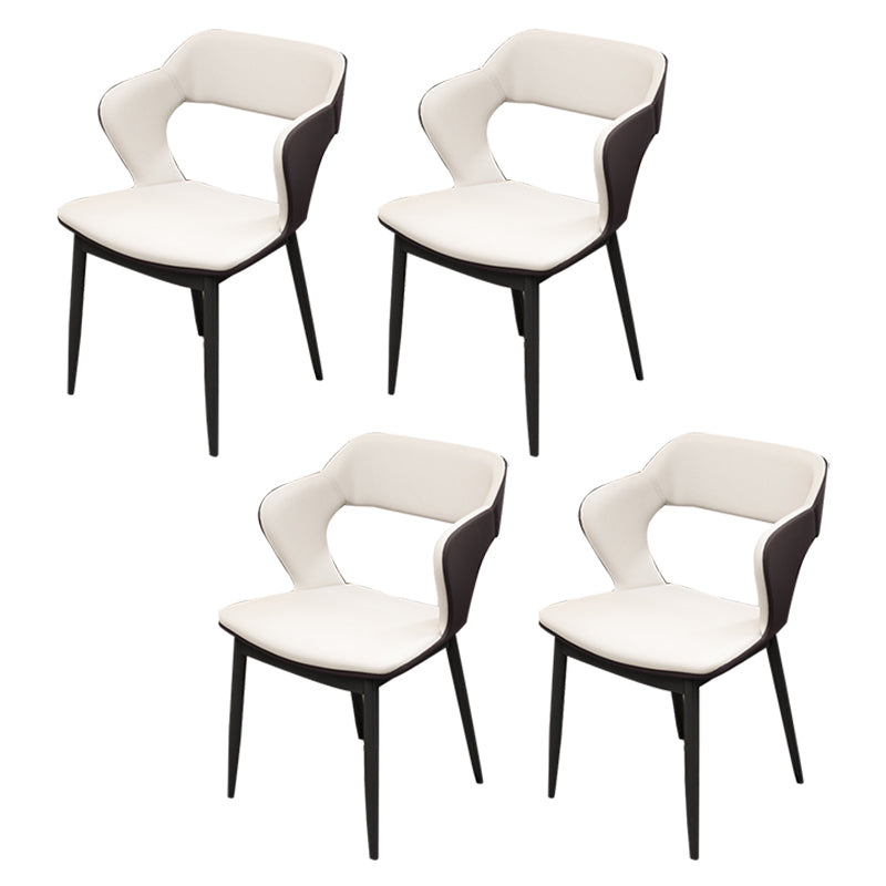 Industrial Style Dining Chair Armless Dining Chair with Metal Legs for Kitchen