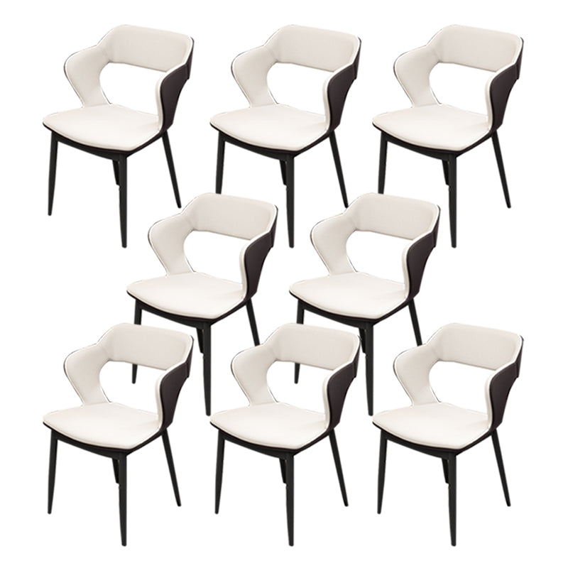 Industrial Style Dining Chair Armless Dining Chair with Metal Legs for Kitchen