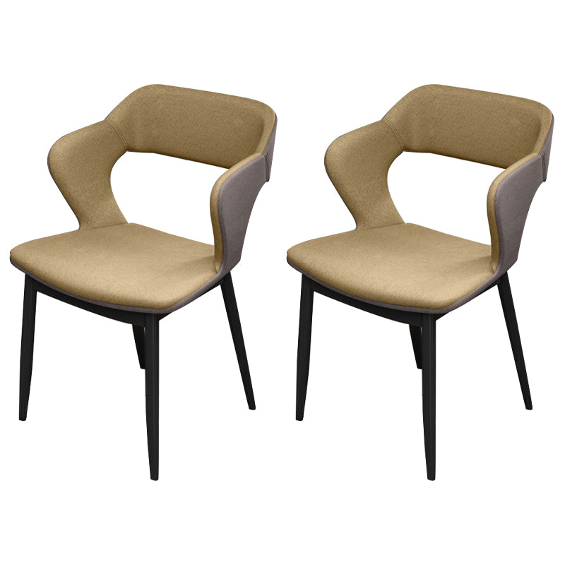 Industrial Style Dining Chair Armless Dining Chair with Metal Legs for Kitchen