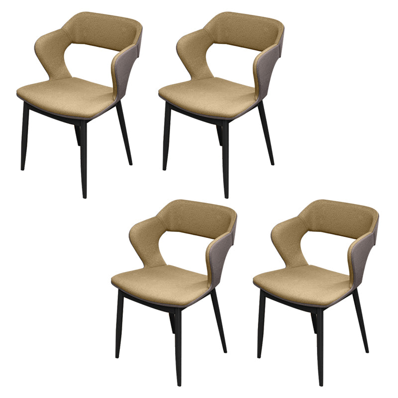 Industrial Style Dining Chair Armless Dining Chair with Metal Legs for Kitchen