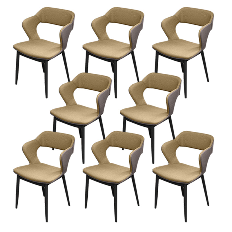 Industrial Style Dining Chair Armless Dining Chair with Metal Legs for Kitchen