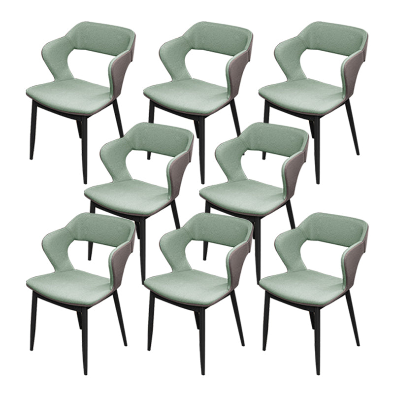 Industrial Style Dining Chair Armless Dining Chair with Metal Legs for Kitchen