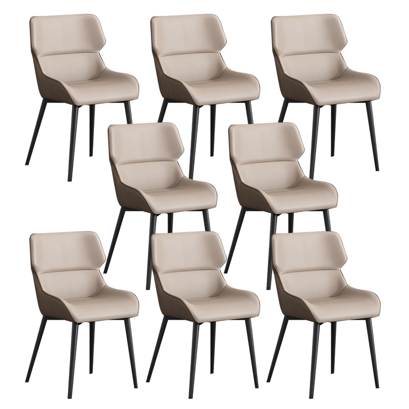 Modern Style Dining Chair Arm Dining Chair with Metal Legs for Kitchen