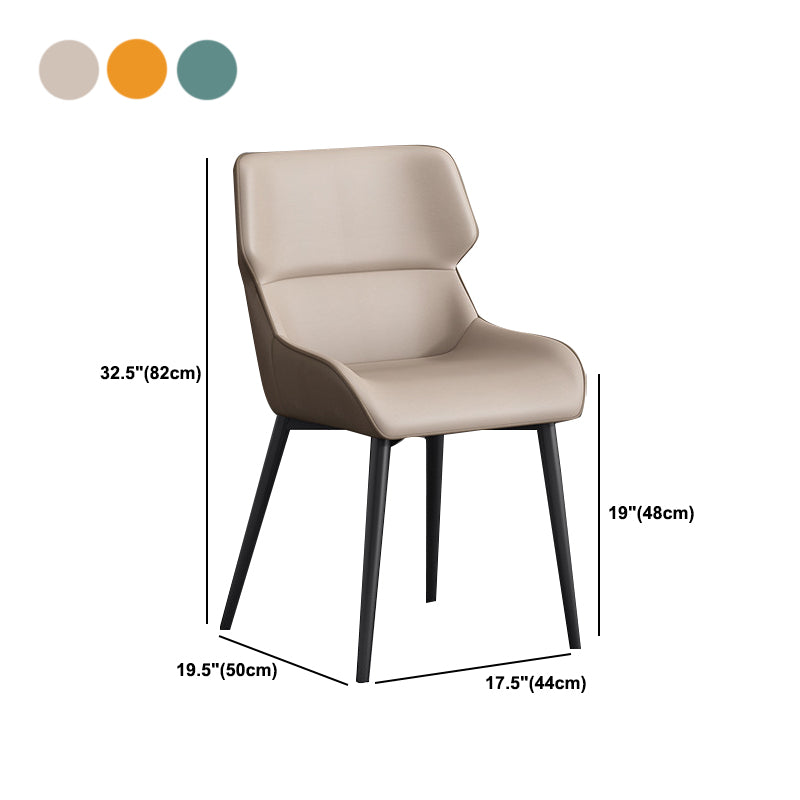 Modern Style Dining Chair Arm Dining Chair with Metal Legs for Kitchen