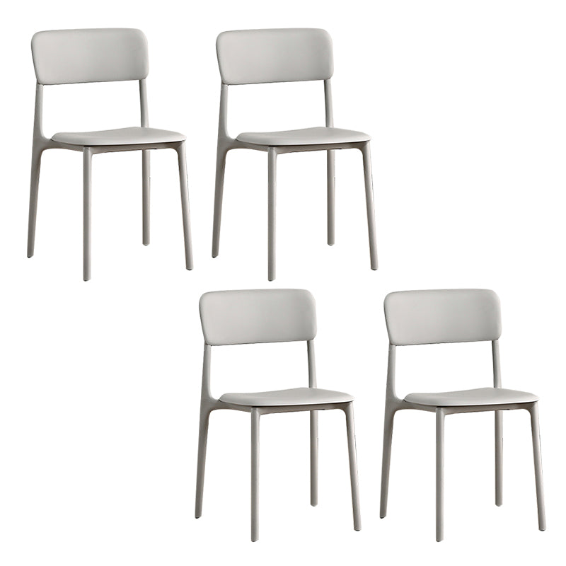 Open Back Dining Side Chair Plastic Side Chair for Kitchen Use