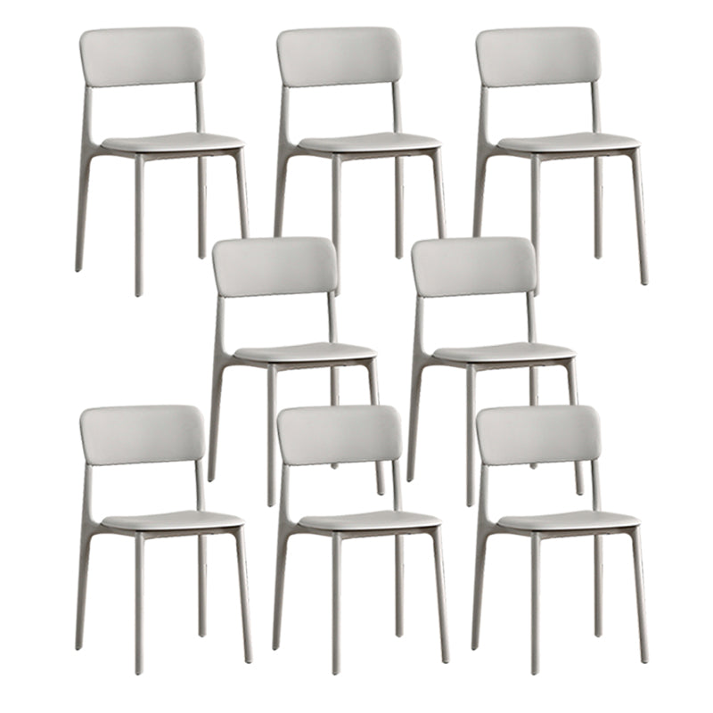 Open Back Dining Side Chair Plastic Side Chair for Kitchen Use