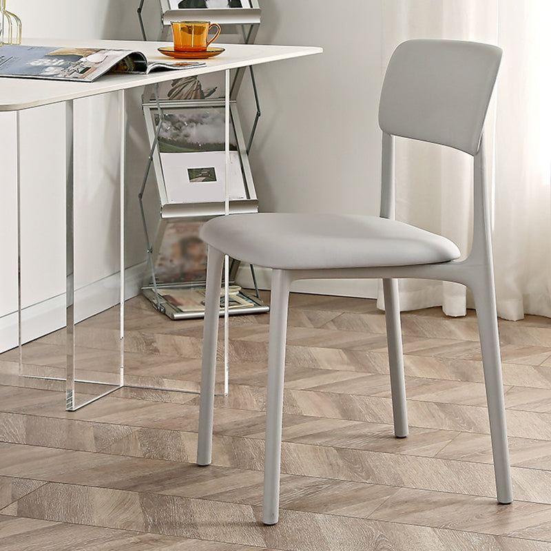 Open Back Dining Side Chair Plastic Side Chair for Kitchen Use