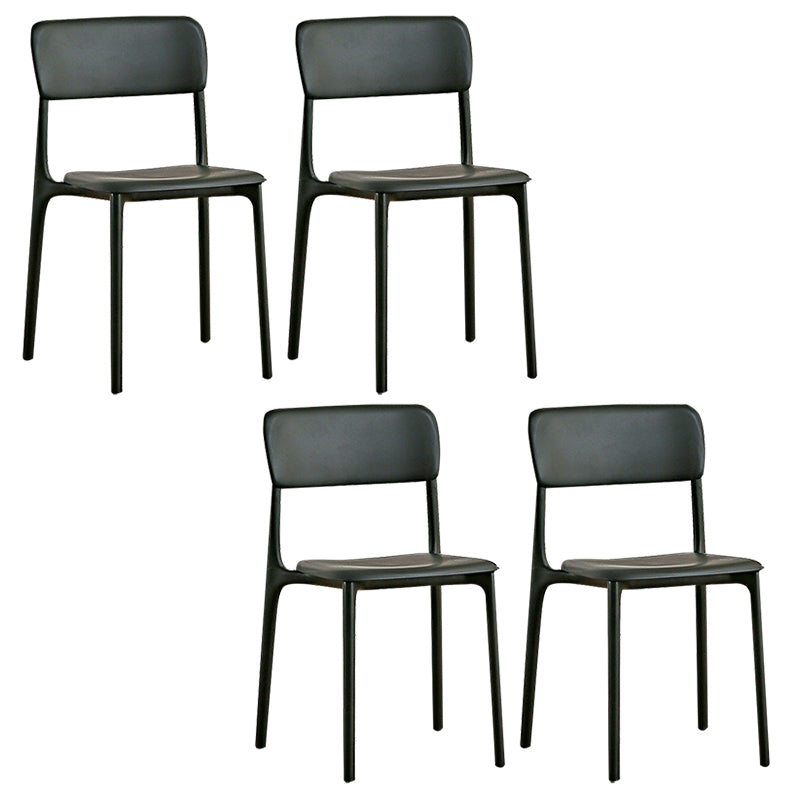 Open Back Dining Side Chair Plastic Side Chair for Kitchen Use