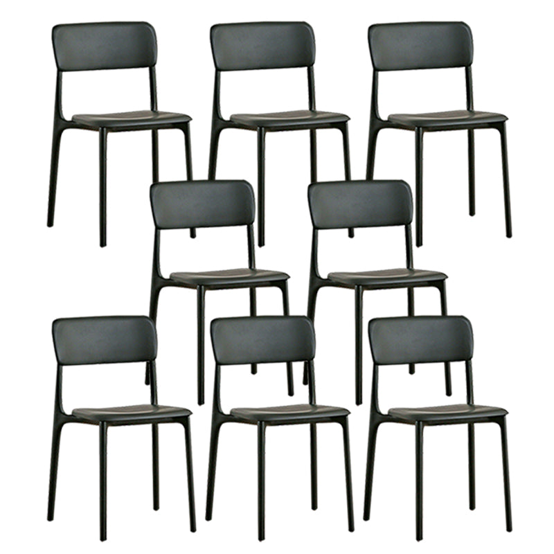 Open Back Dining Side Chair Plastic Side Chair for Kitchen Use