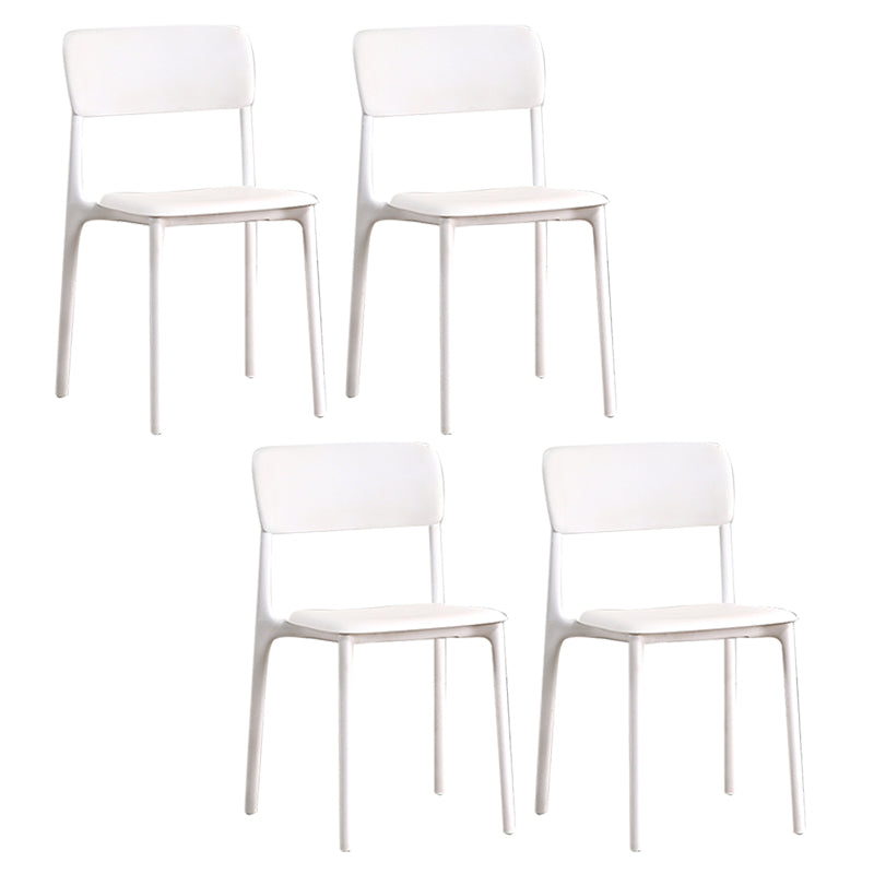 Open Back Dining Side Chair Plastic Side Chair for Kitchen Use