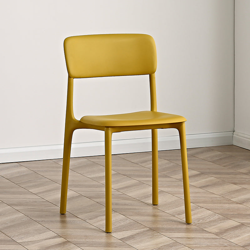 Open Back Dining Side Chair Plastic Side Chair for Kitchen Use