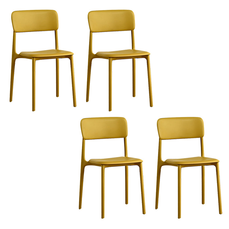 Open Back Dining Side Chair Plastic Side Chair for Kitchen Use