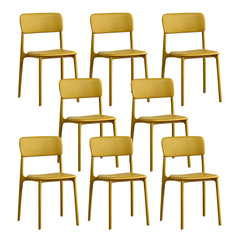 Open Back Dining Side Chair Plastic Side Chair for Kitchen Use