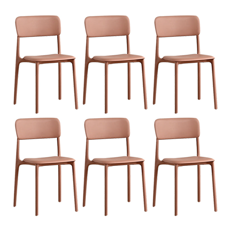 Open Back Dining Side Chair Plastic Side Chair for Kitchen Use