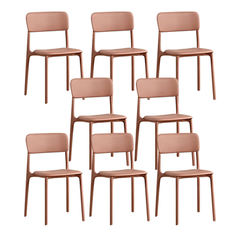 Open Back Dining Side Chair Plastic Side Chair for Kitchen Use