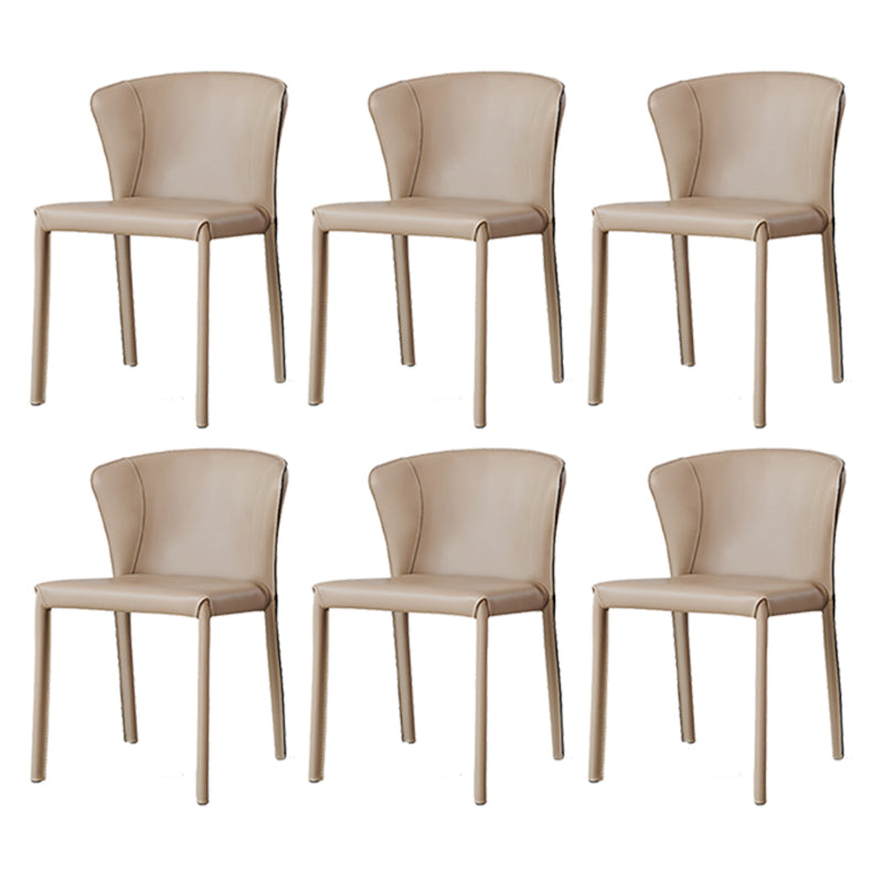 Modern Dining Chair Armless Dining Chairs with Metal Legs for Kitchen