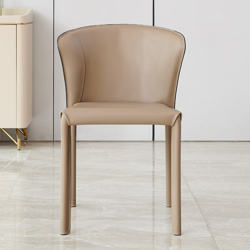 Modern Dining Chair Armless Dining Chairs with Metal Legs for Kitchen