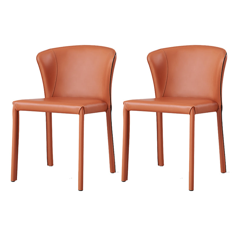 Modern Dining Chair Armless Dining Chairs with Metal Legs for Kitchen