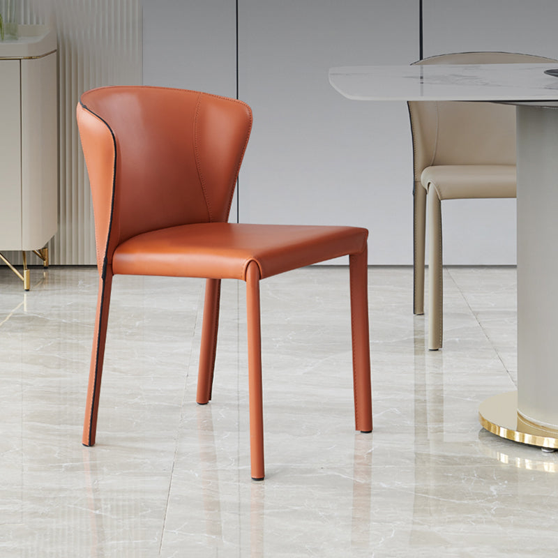 Modern Dining Chair Armless Dining Chairs with Metal Legs for Kitchen