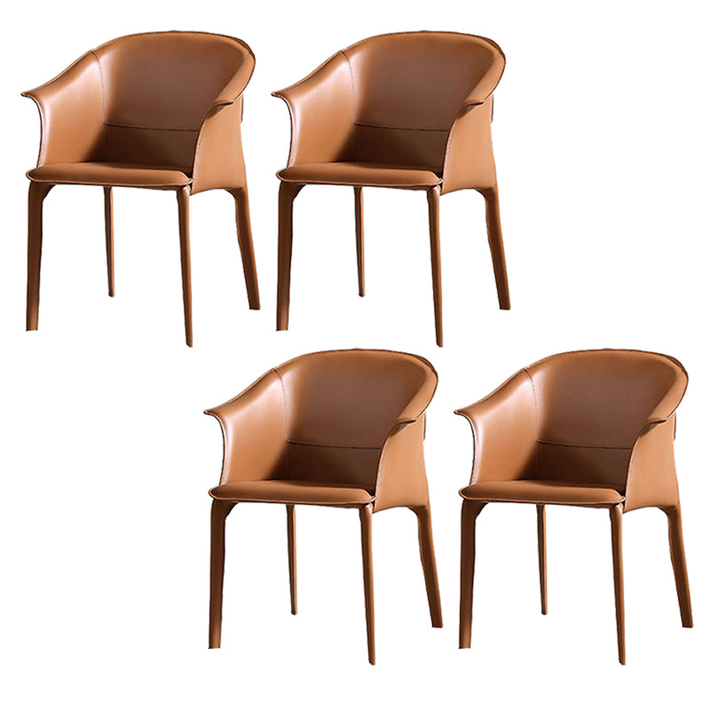 Upholstered Dining Chair Modern Faux Leather Dining Arm Chair