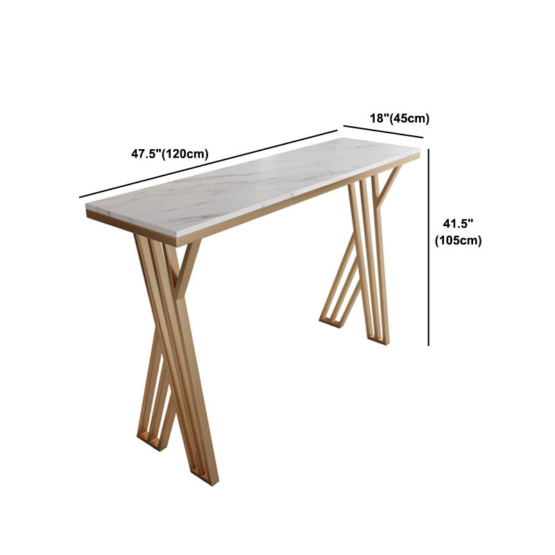 Glam Bar Table Set 1/2/3/5/7 Pcs White Stone Bar Table with Upholstered Stools